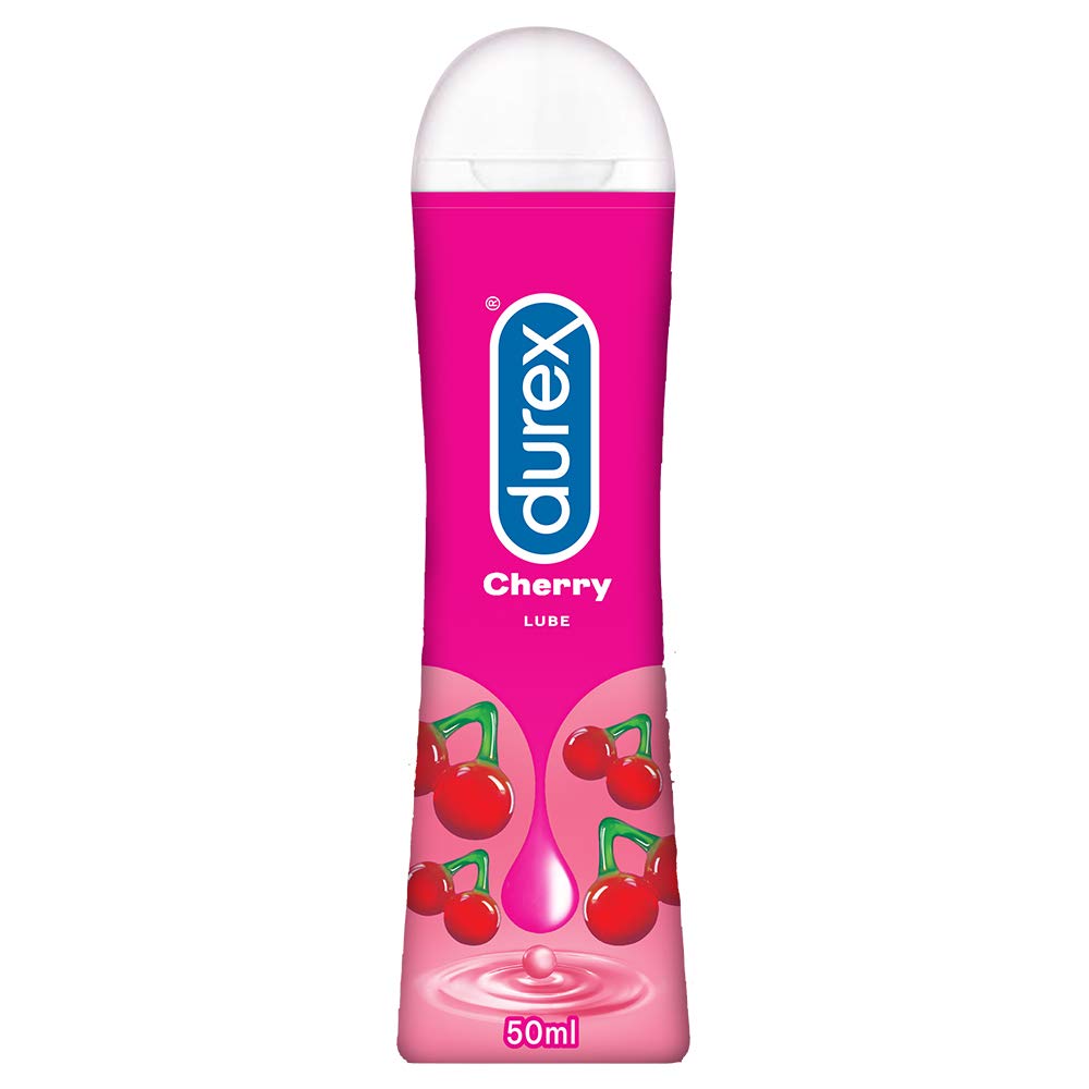 Durex Play Lubricant Gel, Cheeky Cherry - 50 ml and Durex Mutual Climax Condoms - 3s