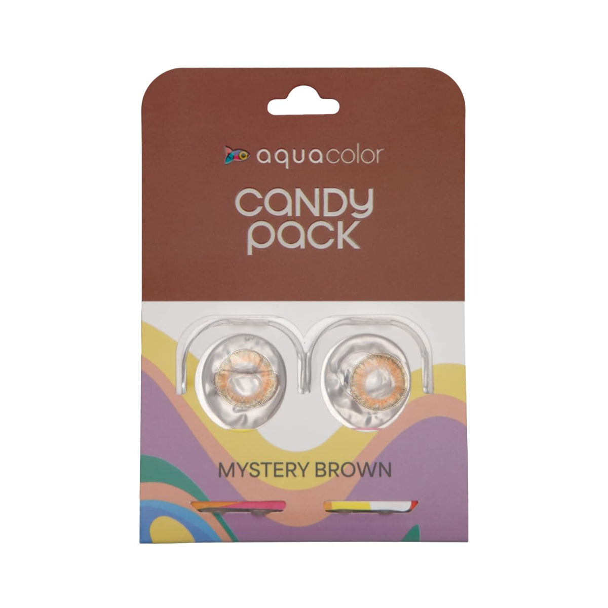 Aqualenses Aquacolor Mystery Brown Candy Pack Zero Power Colored Lenses (2 Lens/Box)