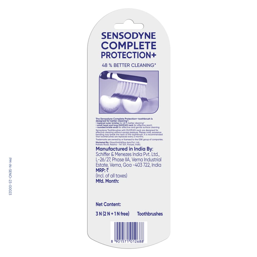 Sensodyne Toothbrush: Sensitive toothbrush with soft rounded bristles, 4 pieces