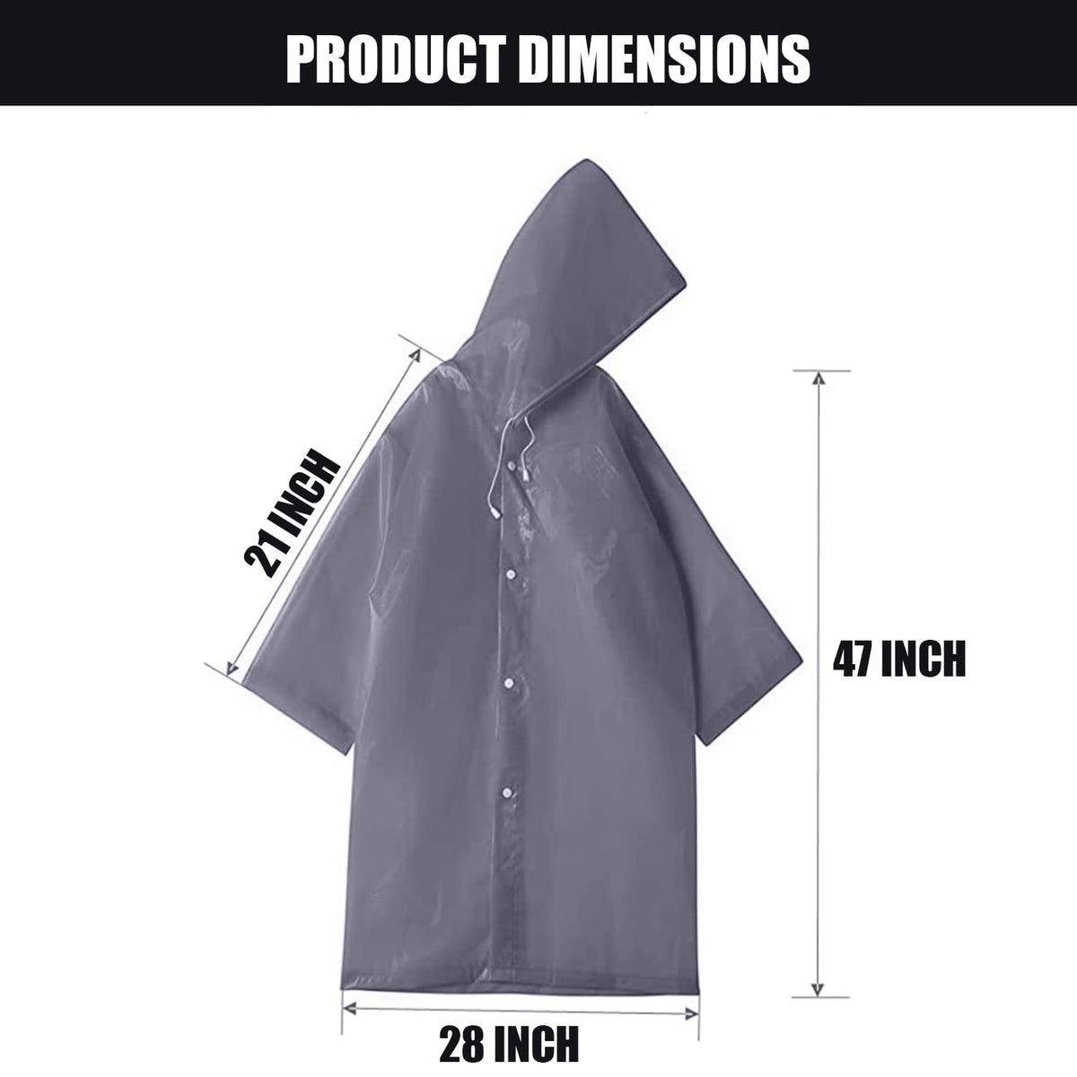 Allextreme EVA Waterproof Unisex Rain Coat Hooded Full Sleeves Outdoor Men, Women, Boys & Girls Rainwear Poncho Raincoat for Camping, Hiking & Travelling (Unive