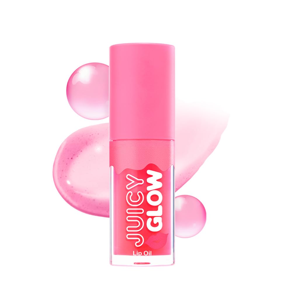 Daily Life Forever52 Juicy Glow Lip Oil – Hydrating Tinted Lip Gloss, Plumping & Nourishing Formula | Non-Sticky, High Shine Gloss | Sheer Juicy Tint for Soft Lips (Bubblegum-02, Juicy Lip Glow) | Hydrating Lip Oil