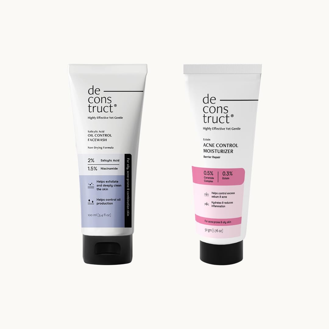 Deconstruct Clear & Calm Combo: Oil Control Face Wash & Acne Moisturizer