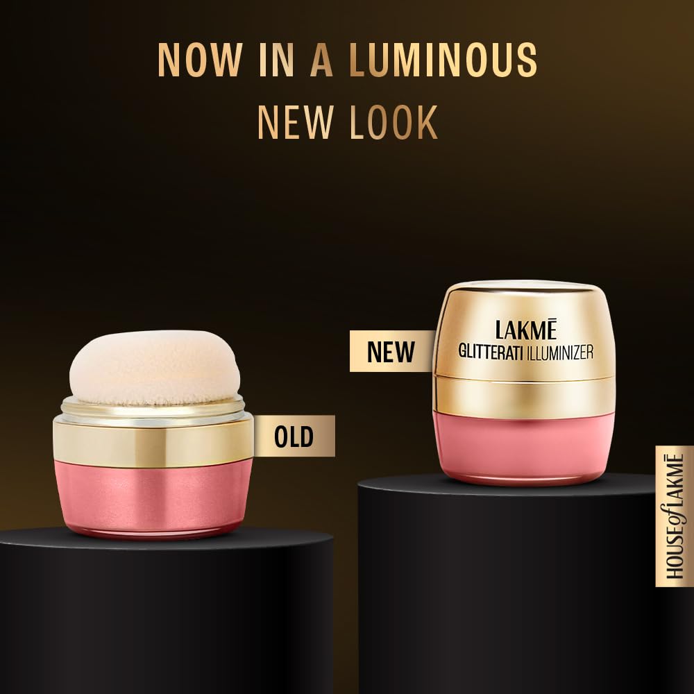 Lakme Ultimate Glam Illuminizer - Sun-Kissed, Loose Powder, Shimmer Highlighter for Face, Long Lasting for Glowing Cheeks, 4gm Desert Rose 4 g (Pack of 1)