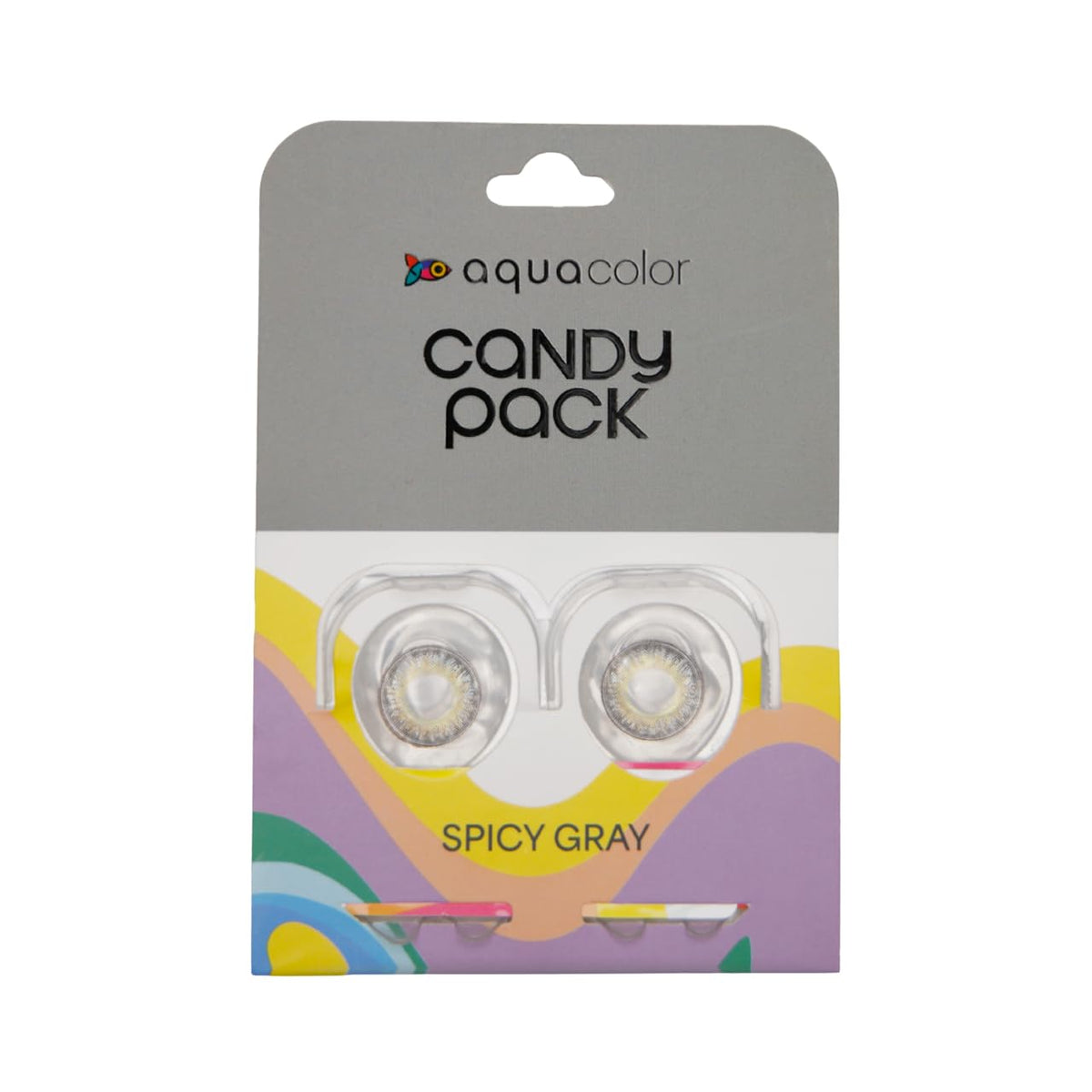 Aqualenses Aquacolor Spicy Grey Candy Pack Zero Power Colored Lenses (2 Lens/Box)