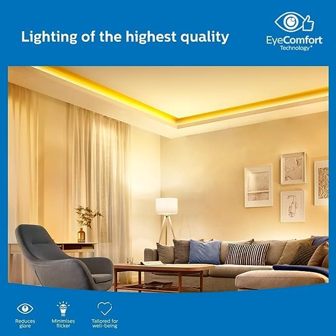 PHILIPS 5 Meter Wi-Fi Smart LED Strip Light with Music Sync, Voice Control & Dimmable Feature | Color Changing RGB Strip Light for Ceiling coves, tv | Pack of 1