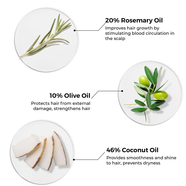 Brillare 20% Rosemary Oil Shots For Rapid Hair Growth | Improves Thickness | Controls Hair Fall & Nourishes Scalp | 100% Natural, Non Greasy Hair Oil Shots For