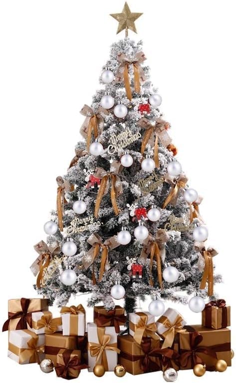 Smizzy Christmas Decorations Big Ball Ornaments (7 cm Diameter, Pack of 6, Silver) 3 Different Patterns| Tree Balls Decoration| Baubles Hanging Loop for Xmas Ho