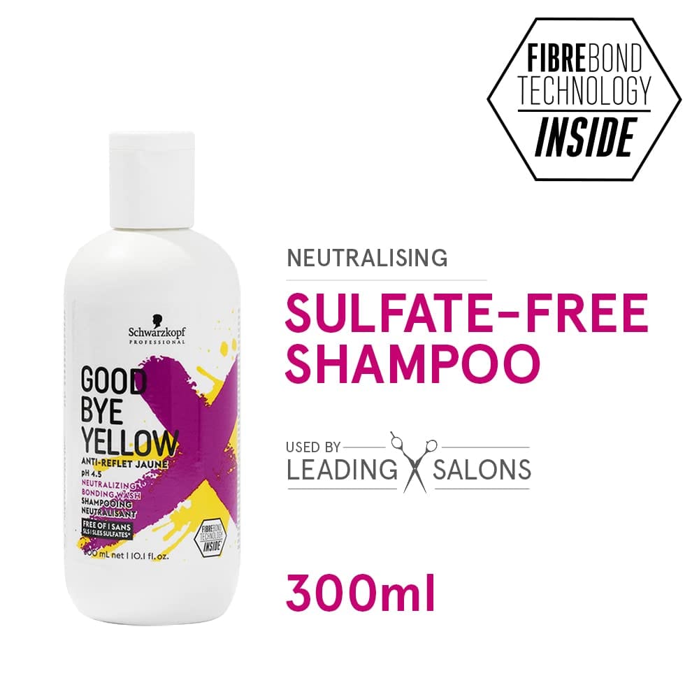 Schwarzkopf - Goodbye Yellow Neutralising & Anti-Yellow Sulfate Free Purple Shampoo (300mL)