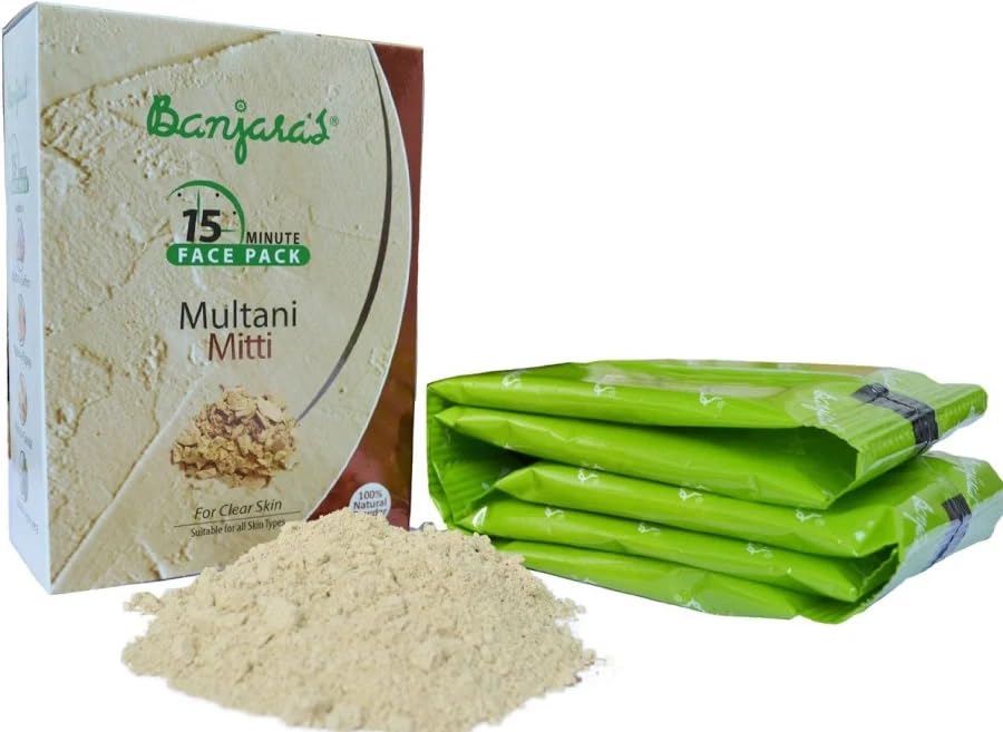 Multani Mitti Face Pack Powder, (Pack of 5), 100g
