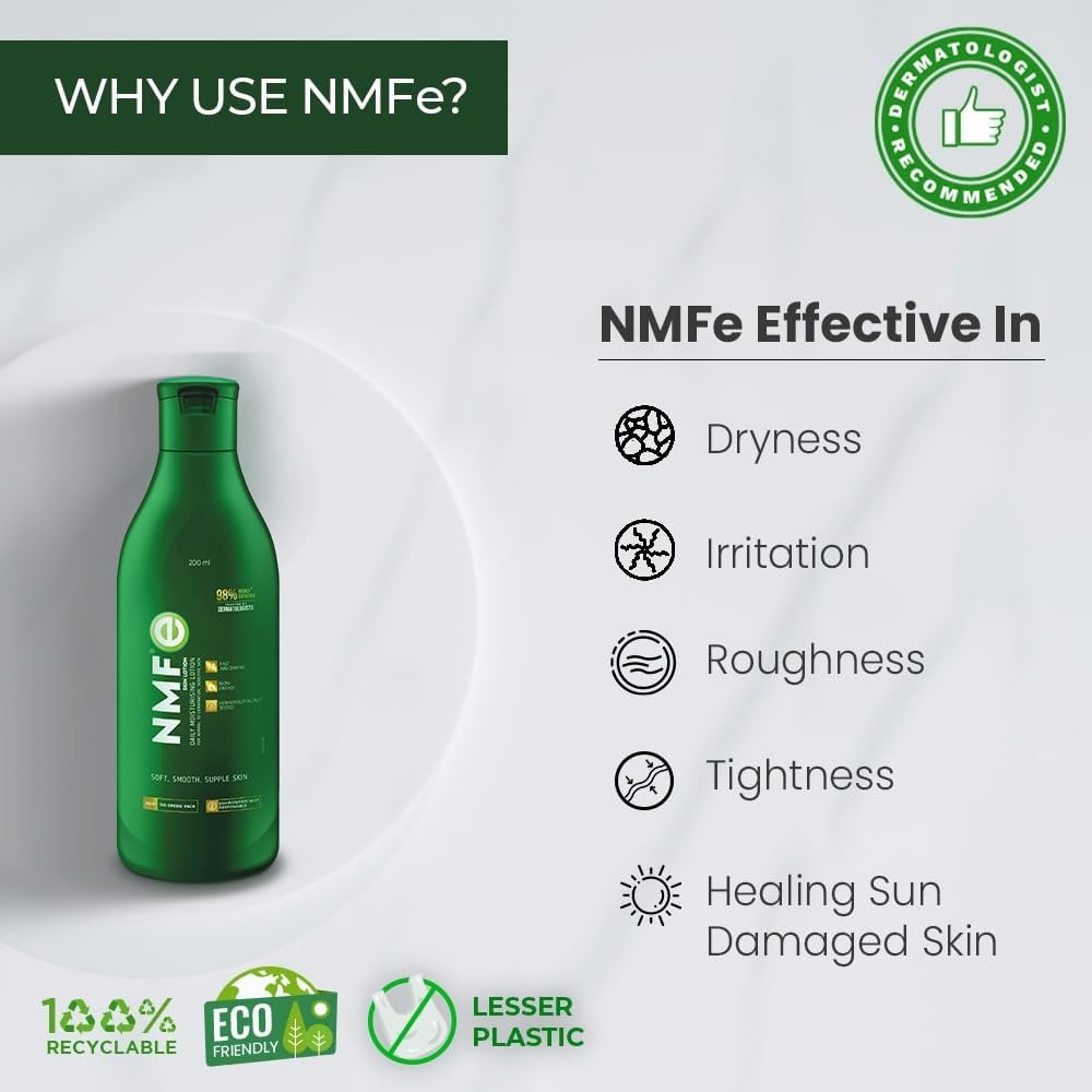 NMF-E Body Lotion for Dry Skin | With Natural Moisturising Factors (NMF), Aloe Vera & Vitamin E | Quick-Absorbing, Non-Greasy Body Moisturiser | For Women & Men