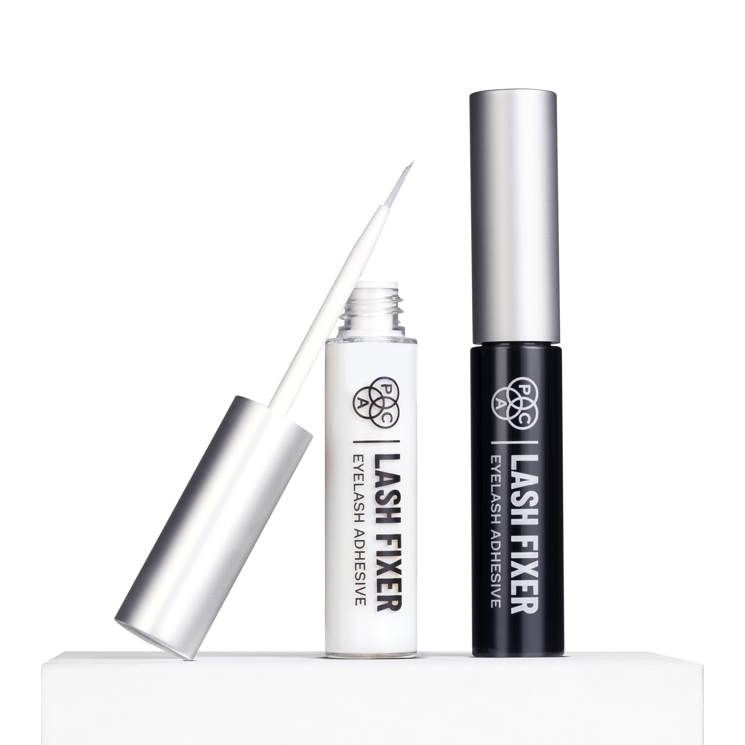 PAC Lash Fixer (Eyelash Adhesive) Transparent | Waterproof & Quick-dry Invisible Eye Lash Glue Works with Synthetic & natural fiber Lashes | Non-Toxic & Non-allergic for All Skin Types