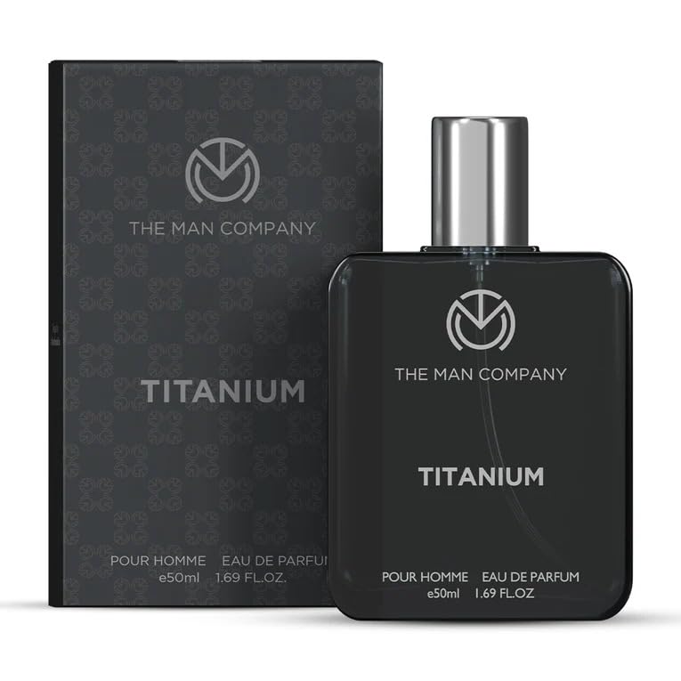 The Man Company Titanium Perfume for Men - 50ml | Premium Long-Lasting Fragrance | EDP for Men (Eau De Parfum) | Valentine gift Set for Boyfriend, Husband