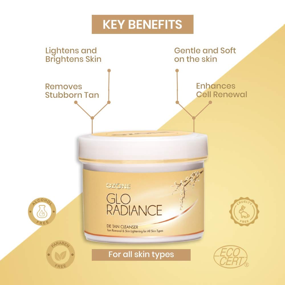 Ozone - Glo Radiance DE TAN Facial Cleanser (250g)