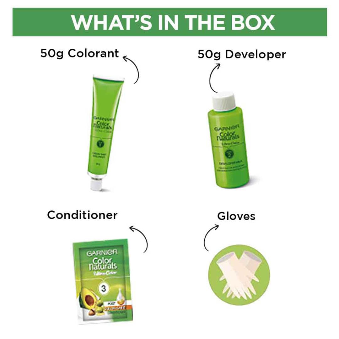 New Garnier Color Naturals with Keratin Shade 3 Darkest Brown SHADE 3, DARKEST BROWN (Pack of 1)