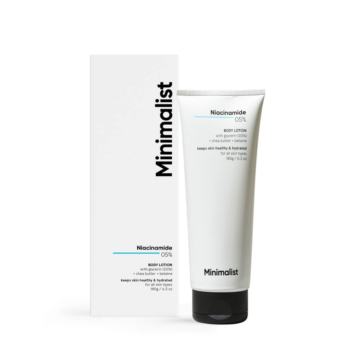 Minimalist Niacinamide 5% Body Lotion | Repairs Skin Barrier | Nourishes With Shea Butter | For Men & women (180 gm) 180 ml (Pack of 1)