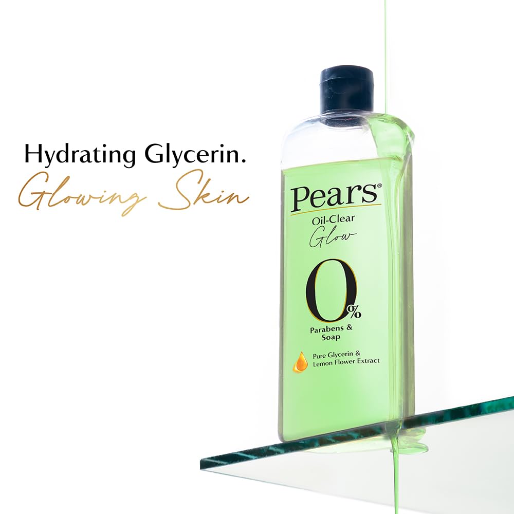 Pears 98% Pure Glycerin Oil-Clear Glow Body Wash with Lemon flower extract and 0% Parabens & Soap for an Oil-Clear Glow, 250 ml 250 ml (Pack of 1) Oil Clear Sho