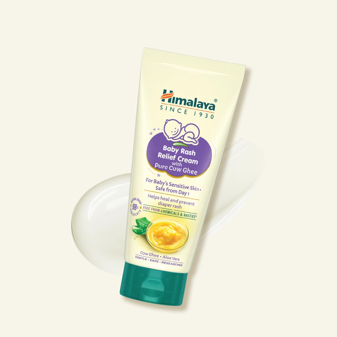 Himalaya Baby Rash Relief Cream with Pure Cow Ghee 50g| For Sensitive Skin Cow Ghee 50 g (Pack of 1)