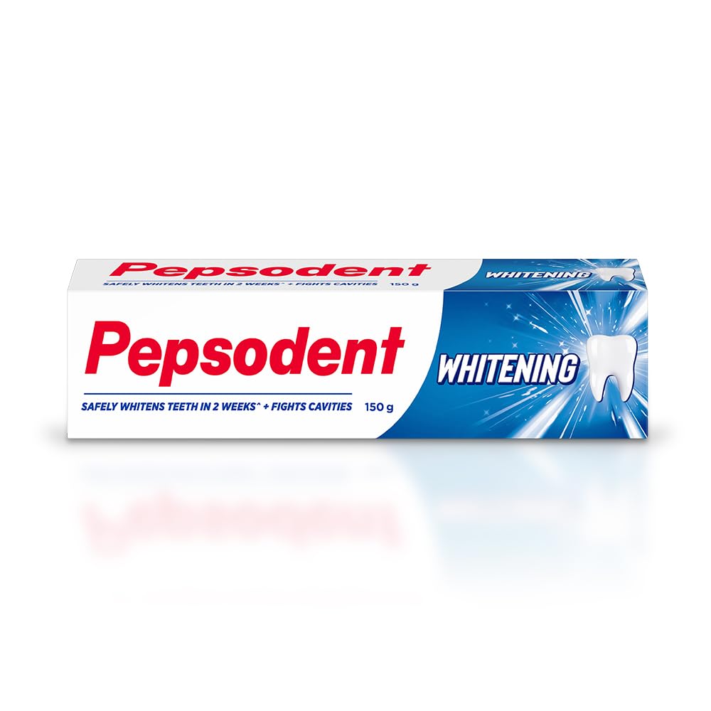 Pepsodent Whitening Toothpaste || Whiter Teeth in 2 weeks|| Safe on Enamel_150 g Fresh 150 g (Pack of 1)