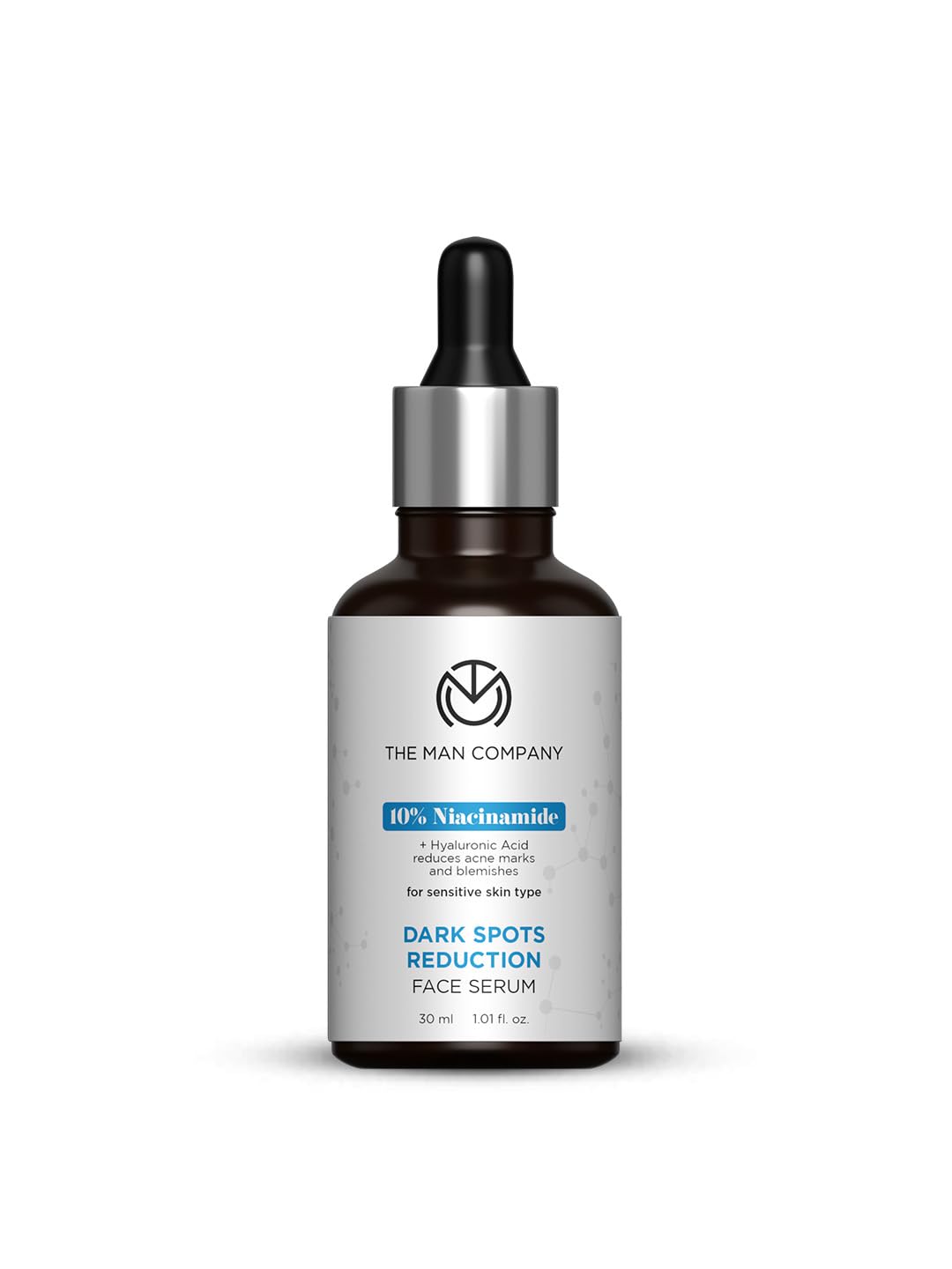 The Man Company 10% Niacinamide Face Serum with Hyaluronic Acid for Man – 30 ml | Reduces Dark Spots | For Blemish-Free Clear & Bright Skin | Fragrance - Free |