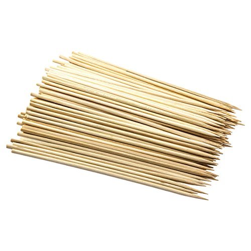 Kalakriti Bamboo (260 pcs) Wooden Skewers/BBQ Sticks Seekh for Kabab, Paneer Tikka, Fruits Salad| Barbecue skewers for Oven Microwave Pan Grilling (6 inches Eac