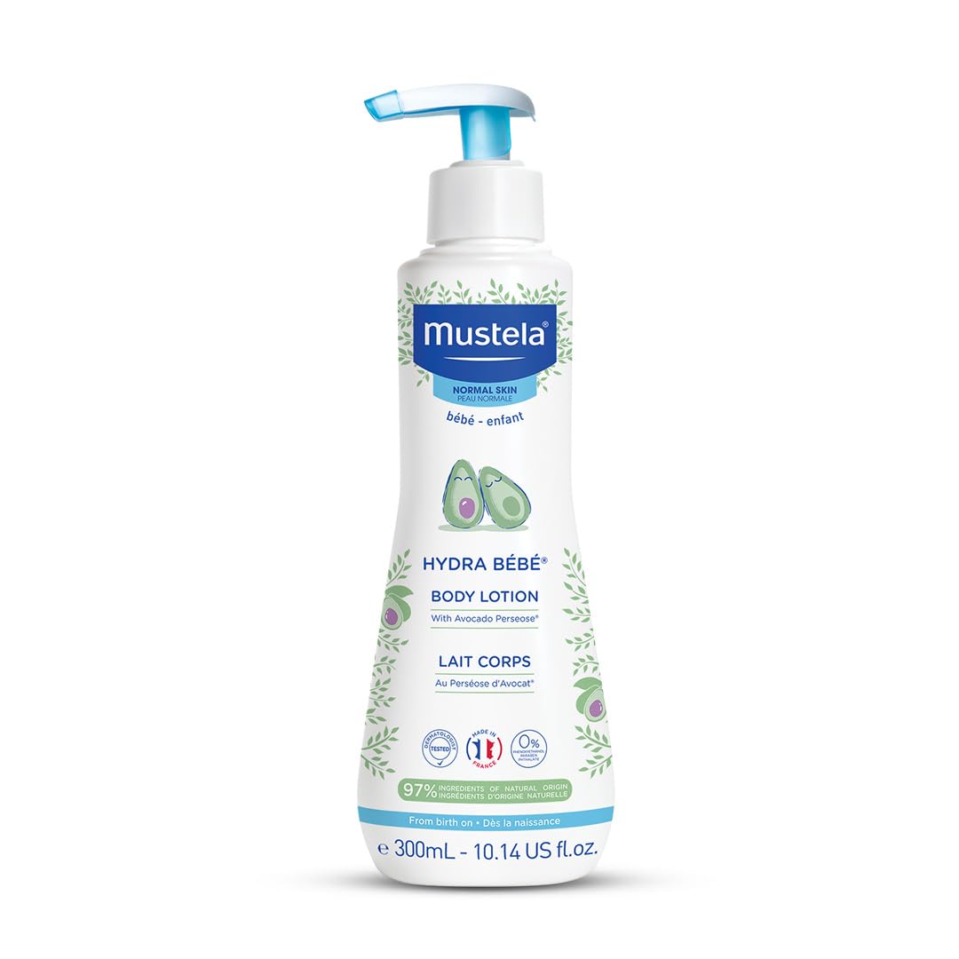 Mustela Hydra Bebe Body Lotion with Avocado 300ml | Baby Cream & Moisturizer for Face & Body | Baby Body Lotion for Newborns 0–5 Years | Organic Skincare | Idea