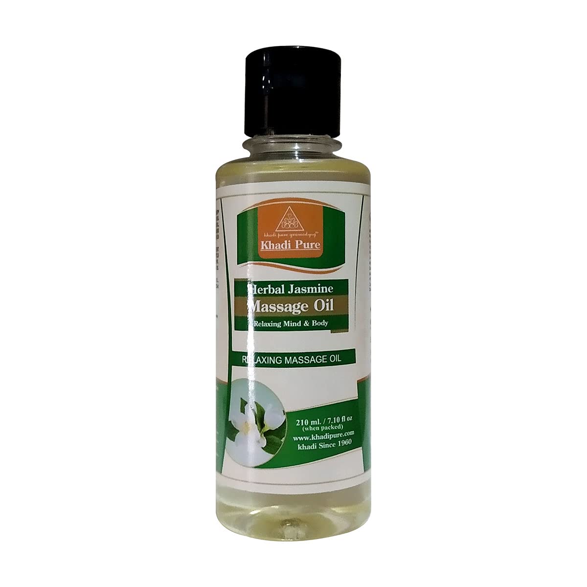 Khadi Pure Herbal Jasmine Massage Oil, 210 ml