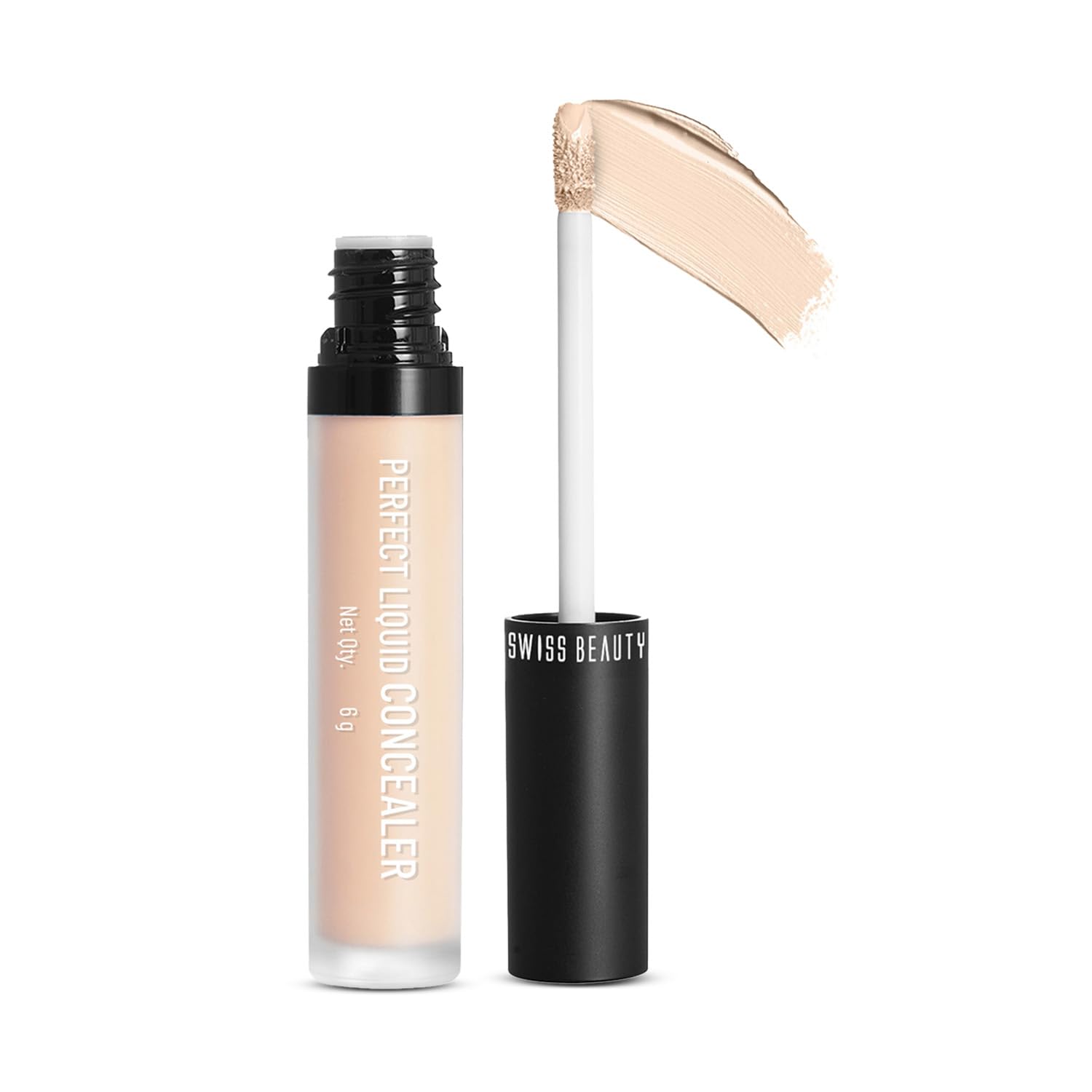 Swiss Beauty Liquid Light Weight Concealer With Full Coverage |Easily Blendable Concealer For Face Makeup With Matte Finish | Shade- Creamy Beige, 6g