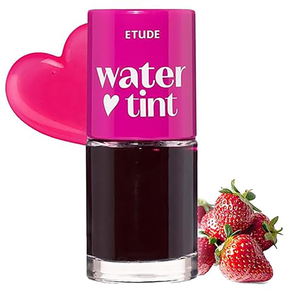 ETUDE Dear Darling Water Gel Luminous Lip & Cheek Tint| Long Lasting, Waterproof, Smudgeproof |Korean Makeup|Shade- 01,Strawberry Ade-9ml