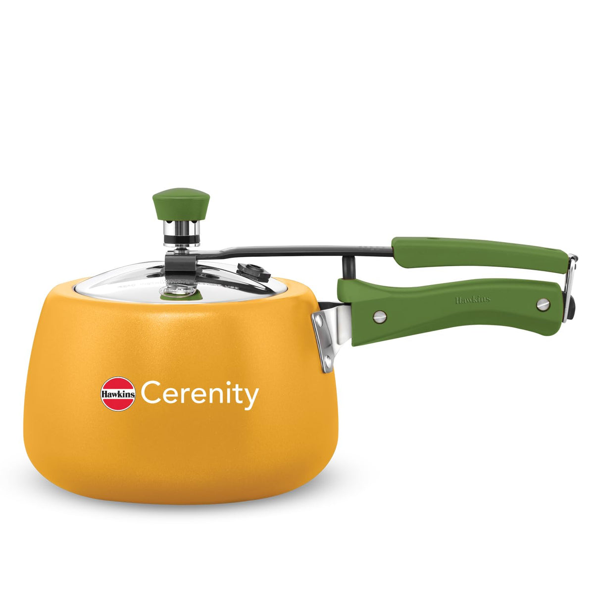 Hawkins Cerenity 3L Pressure Cooker | Ceramic Coated | Contura Shape | Induction & Gas Compatible | Rice, Dal & Curries | ISI Certified | 5 Year Guarantee | Mus