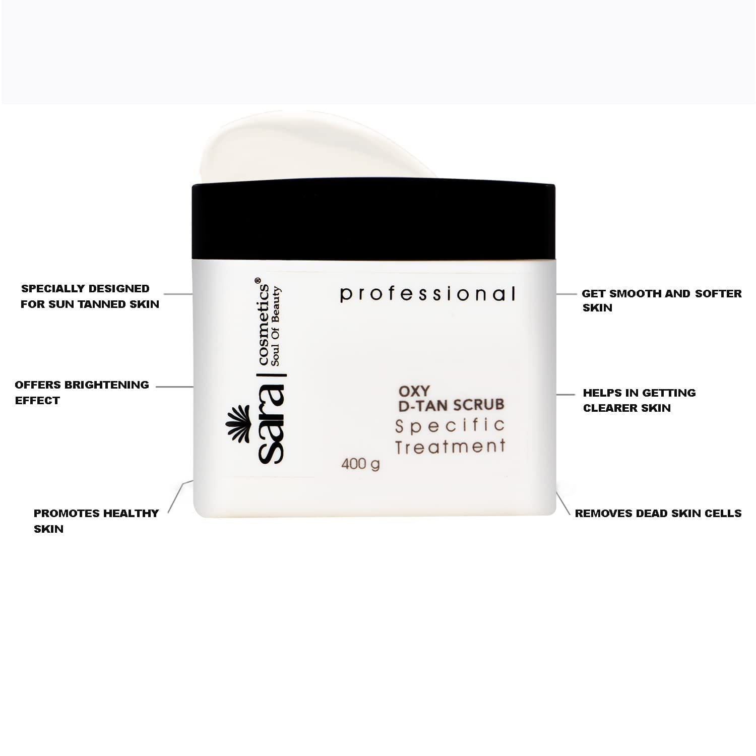 SARA - SOUL OF BEAUTY OXY D-TAN SCRUB (400g)