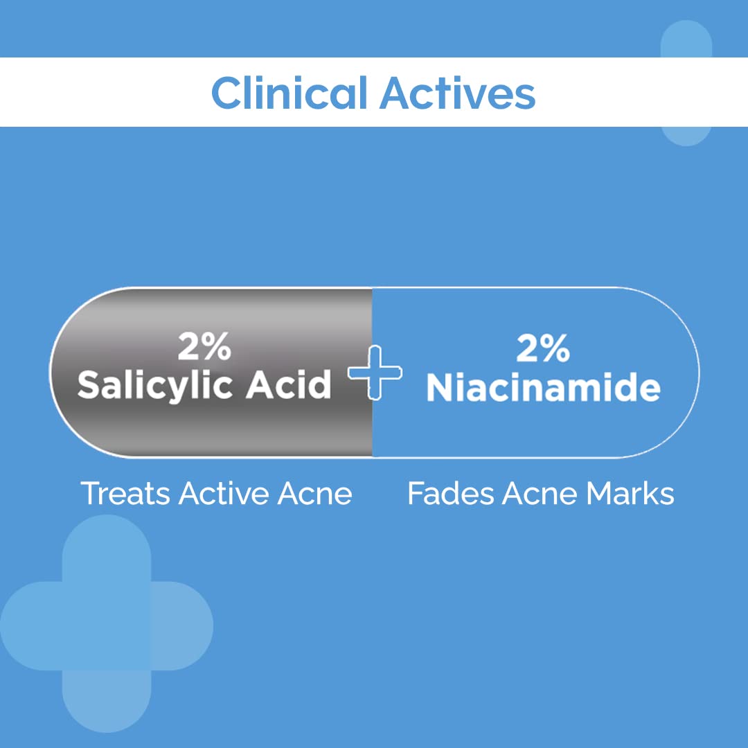 The Derma Co 2% Sali-Cinamide Anti-Acne Face Wash | With 2% Salicylic Acid & 2% Niacinamide I Treats Active Acne & Fades Marks I For Oily & Combination Skin I Power of 2 Actives | For Men & Women | 150 ml