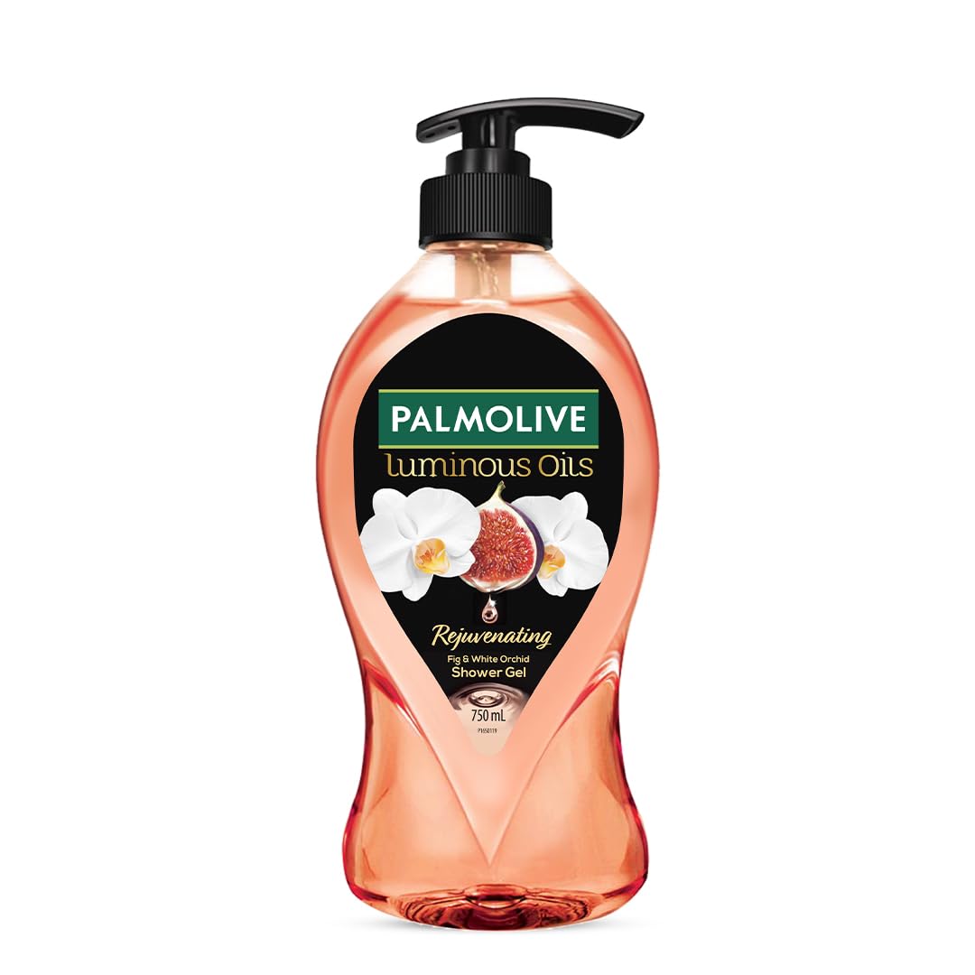 Palmolive Luminous Oil Invigorating Body Wash, 750ml Pump Bottle, 100% Natural Macadamia Oil & Peony Extracts For Everyday Freshness & Radiant Skin, PH Balanced