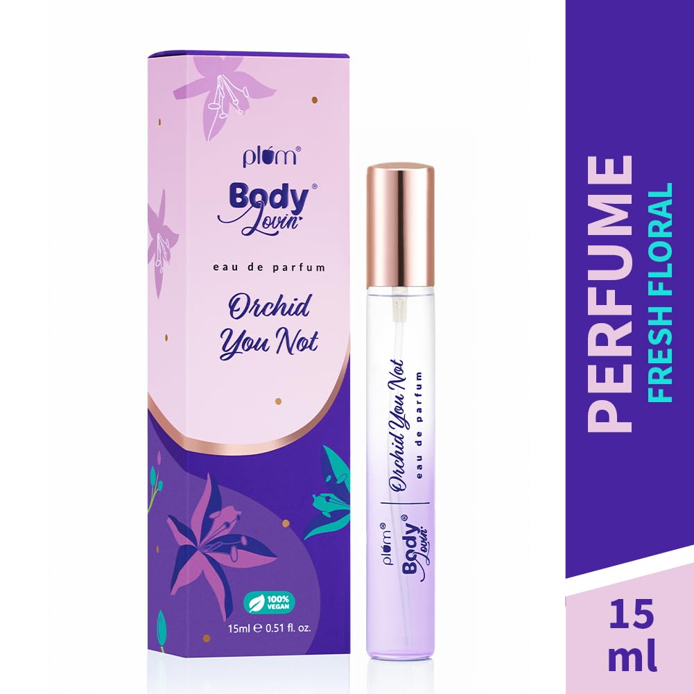 Plum BodyLovin' Orchid-You-Not Perfume | Long Lasting & Premium Fresh Floral Fragrance | Luxury Perfume For Women | Red Apple, Freesia & Musk Notes | Travel-Fri