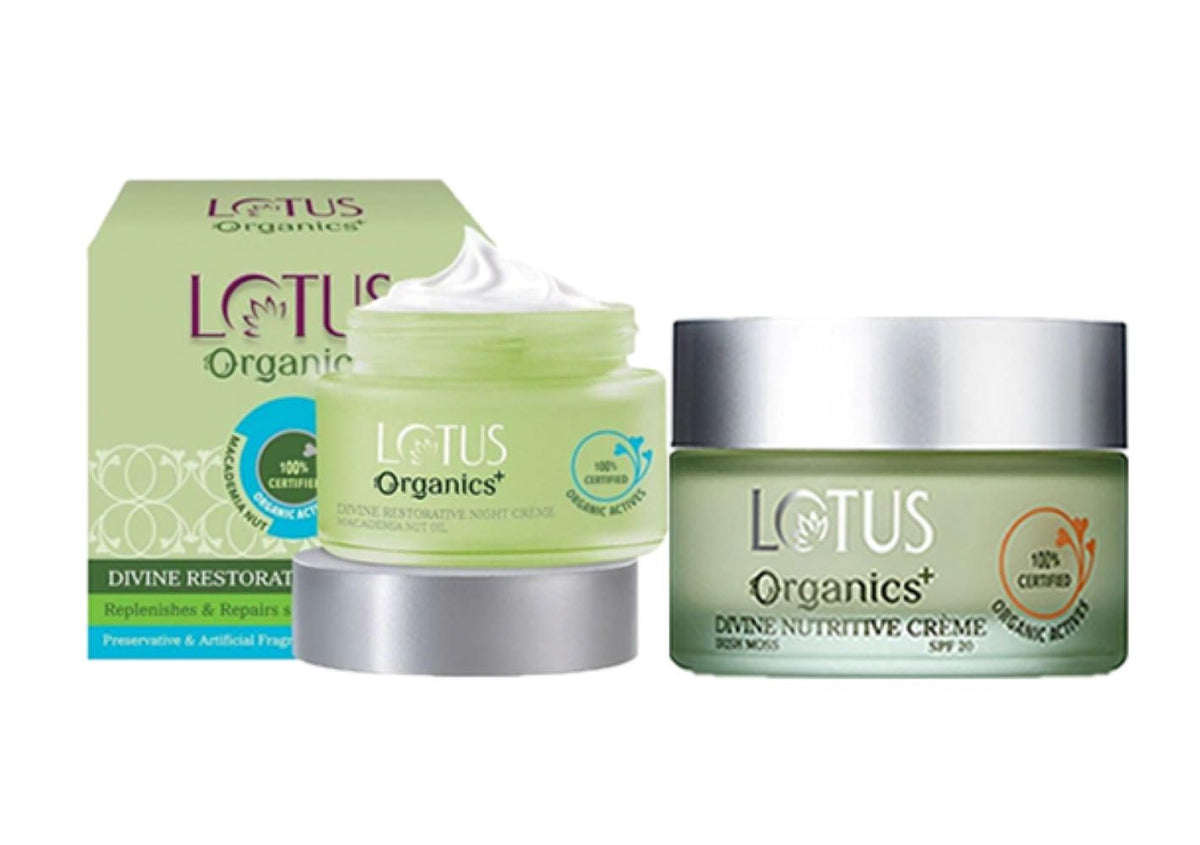 Lotus Organics+ Divine Nutritive Cream 50g + Night Cream_50g (Set of 2)