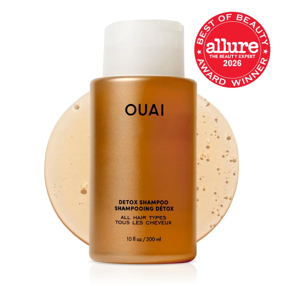 OUAI Detox Shampoo - Clarifying Shampoo for Build Up (10 Fl Oz) Full Size 10 Fl Oz (Pack of 1)
