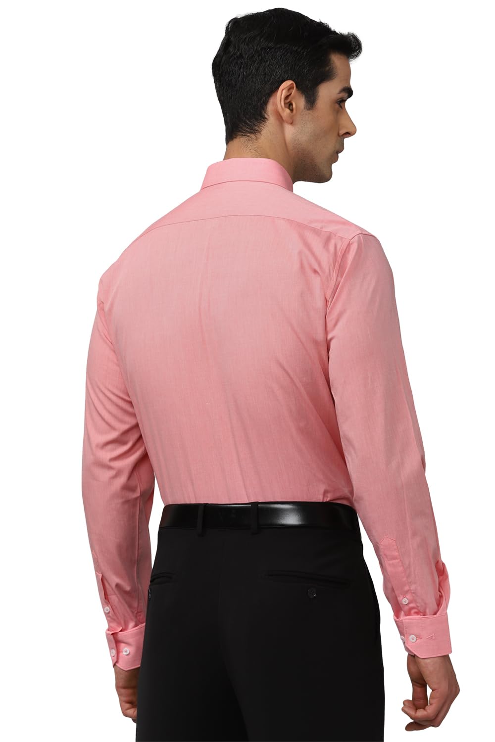 Van Heusen Men Cotton Solid Regular Fit Shirt 39 Salmon