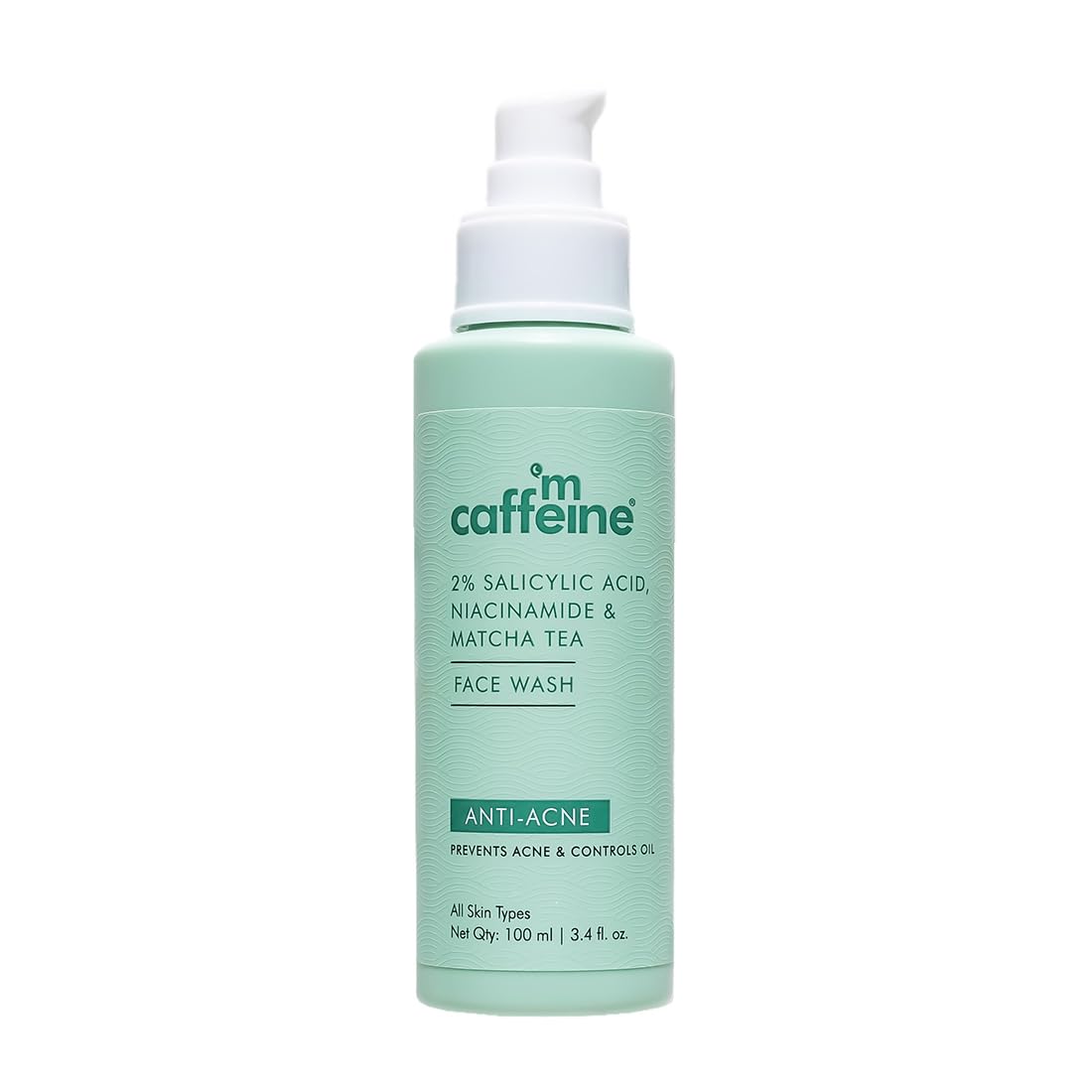 mcaffeine 2% Salicylic Acid Niacinamide & Matcha Tea Face Wash|Anti Acne Cleanser For Pimples|Suitable For Acne Prone & Oily Skin|Fights 99% Bacteria|Sulphate F