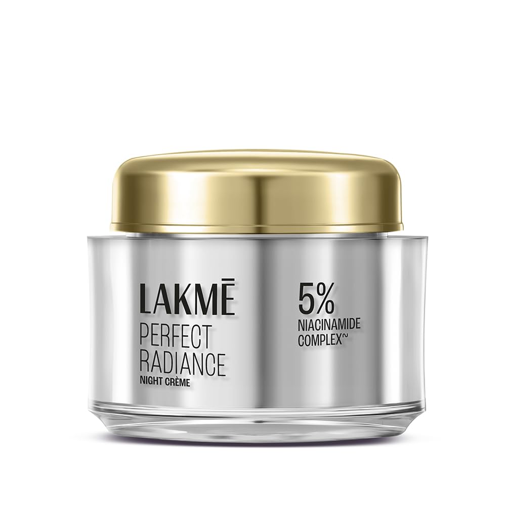 Lakme Absolute Perfect Radiance Brightening Night Cream 50 g|| Daily Repair Face Moisturizer for Illuminated|| Glowing Skin -With Glycerin & Niacinamide Night C