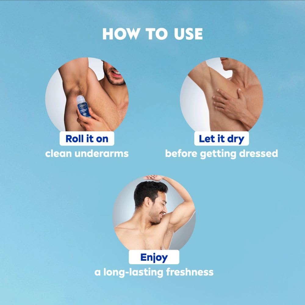 NIVEA Men Fresh Woody Protect And Care Roll On, 50Ml, Pack Of 1 Roll on 1 count (Pack of 1)