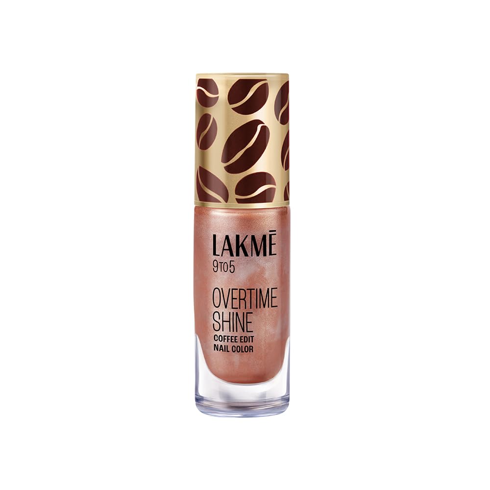 Lakme 9 to 5 Overtime Shine Nail Polish - Coffee Edit-12 Toffee Crunch 6ml Toffe Crunch