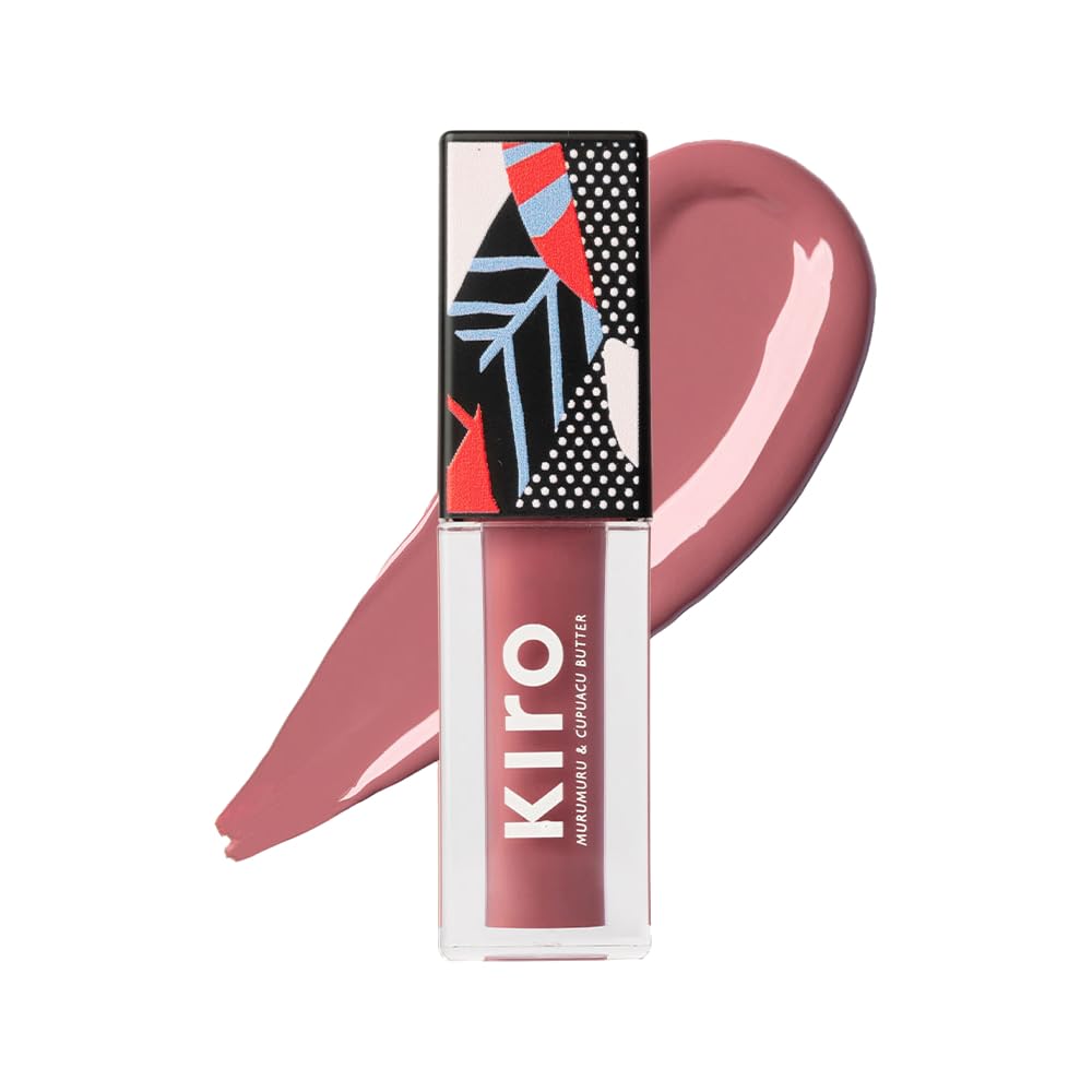 Kiro Glossfinity Crème Gloss - Pink Petal, 5ml | High-Shine Nude Lip Gloss | Hydrating, Non-Sticky Formula | Enriched with Murumuru & Cupuacu Butters | 8 Shades for Every Indian Skin Tone