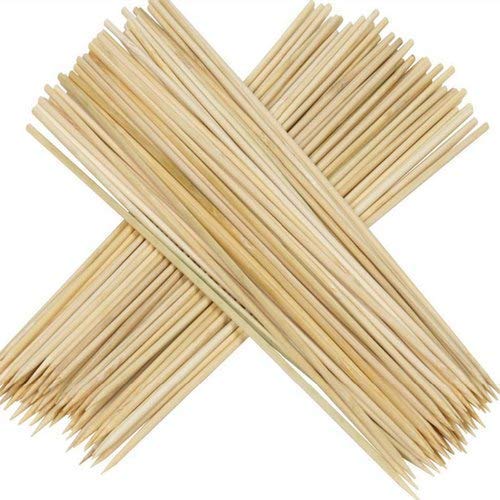 Kalakriti Bamboo (260 pcs) Wooden Skewers/BBQ Sticks Seekh for Kabab, Paneer Tikka, Fruits Salad| Barbecue skewers for Oven Microwave Pan Grilling (6 inches Eac