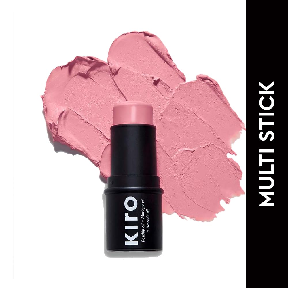 Kiro Wonder Wand Multi-Stick – Pink Chiffon, 7.5g | 3-in-1 Stick - Blush, Eyeshadow & Lip Tint | Creamy, Weightless & Long-Lasting | Infused with Rosehip, Avocado & Moringa Oil