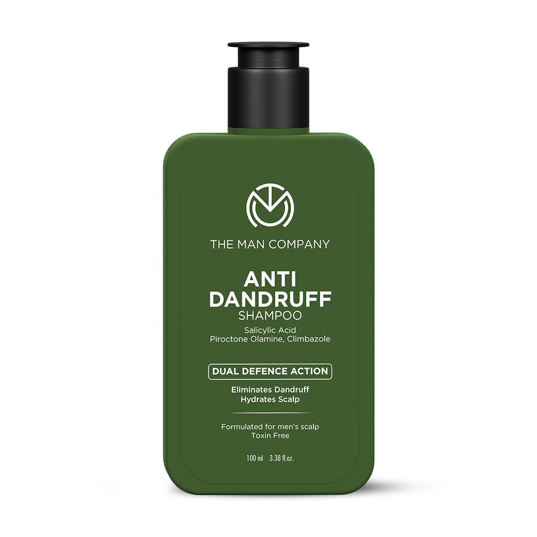 The Man Company Anti-Dandruff Shampoo for Men with 2% Salicylic Acid, Piroctone Olamine & Climbazole | 100 ml | Controls Dandruff from First Wash | Reduces Scal
