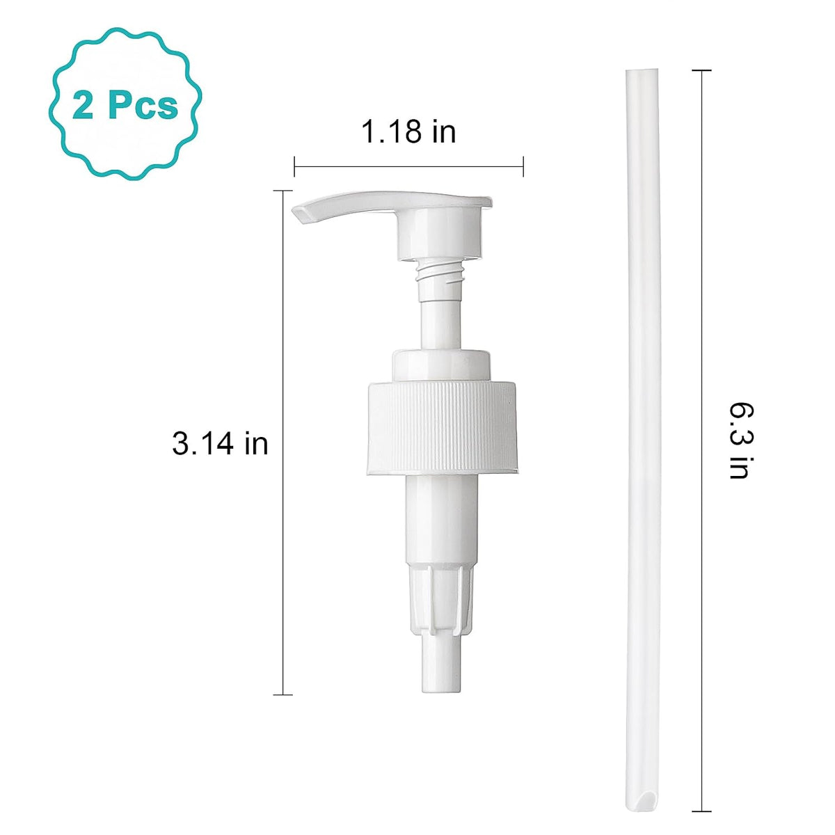 2-Pack Pump Lids Compatible with CeraVe Lotion and Cleanser, 8-19 oz