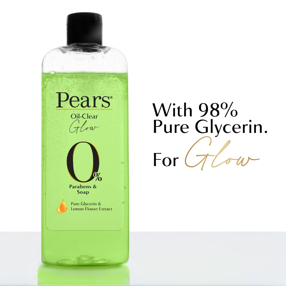 Pears 98% Pure Glycerin Oil-Clear Glow Body Wash with Lemon flower extract and 0% Parabens & Soap for an Oil-Clear Glow, 250 ml 250 ml (Pack of 1) Oil Clear Sho
