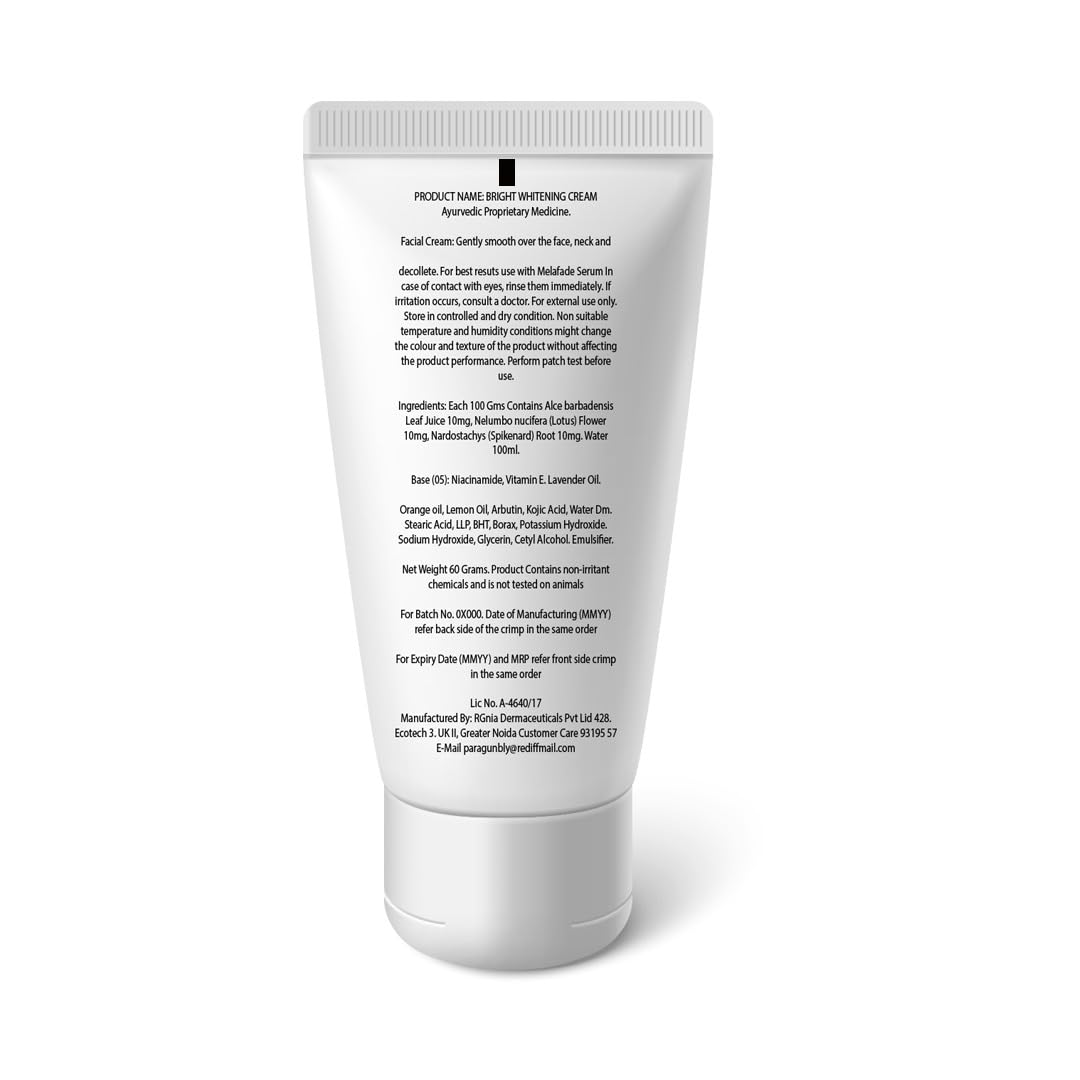 Curate Paragon Beauty Garden Bright Whitening Cream with Melafade | Antioxidant Skin Brightening Moisturizer for Luminous & Hydrated Skin | 60g
