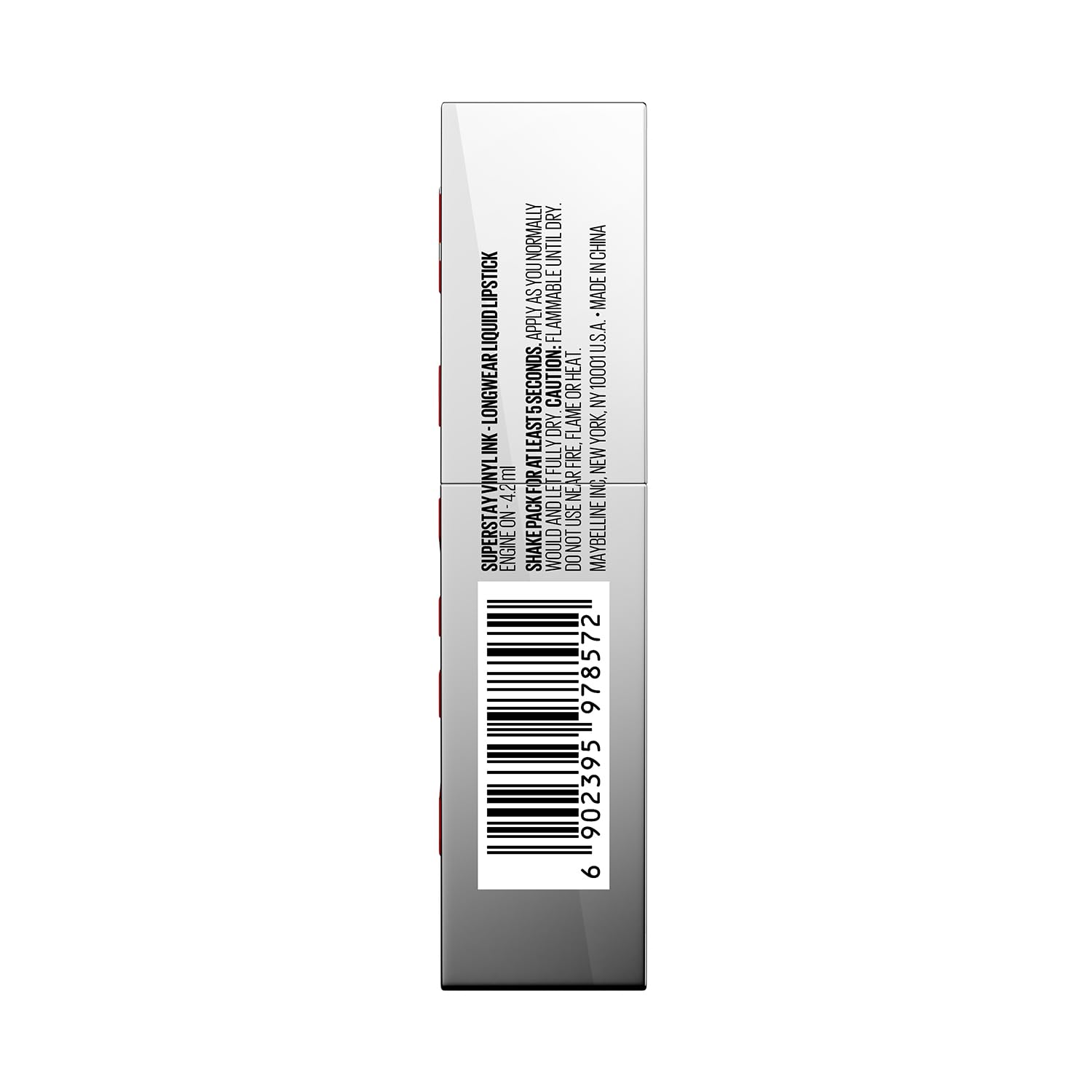 Maybelline Super Stay Vinyl Ink High Shine Racing Liquid Lipstick | 16HR Transferproof | Helmet-proof, wind-proof, sweat-proof - Engine On, 4.2ml