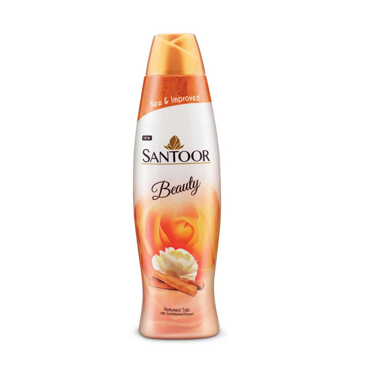 Santoor Beauty Talc with Sandalwood Extracts| Sandal, Rose, Musk & Geranium Mint Fragrance| Absorbs Excess Moisture| Dermatologically Tested| For All Skin Types