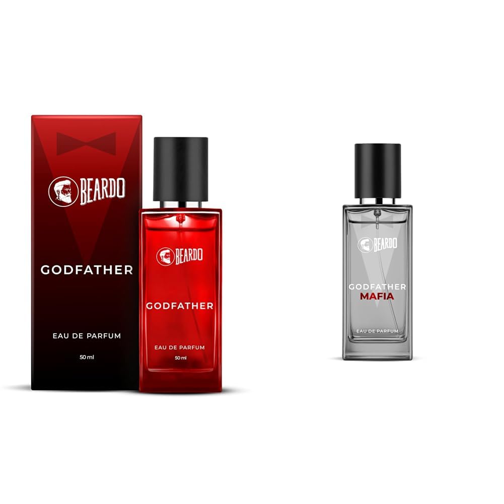 Beardo Godfather & Godfather Mafia Perfume for Men (50ml X 2) | Long Lasting Perfume for Men | Gift For Men | Strong EDP For Men | Gift For Husband | Gift For B